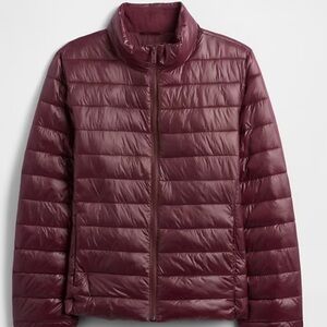 GAP Women's Cold control Tuscan Red Puffer coat jacket